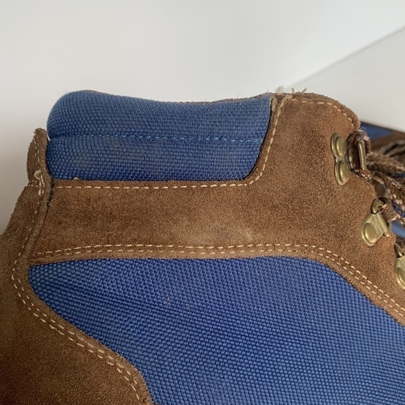 L.L.BEAN Men's Waterproof Katahdin suede Hiking Boots brown and blue Multicolor - Picture 11 of 15